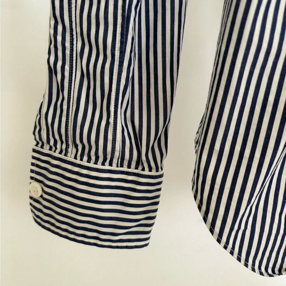 Comme des Garcons Navy Striped Button Down Shirt - Picture 7 of 7